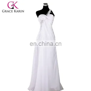 2015 Sexy White Long Evening Dresses Grace Karin Floor Length Backless Dresses Evening CL3122 thumbnail-1