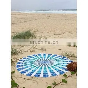 Indian Printing Round Mandala Tapestry Wall Hanging Beach Throw Towel Yoga Mat Boho Decor thumbnail-1