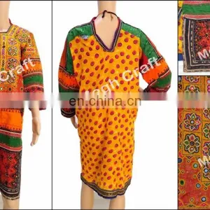 Afghan Kuchi Ethnic Dress- Vintage Kuchi Afghan Dress -Banjara Tribal Belly Dancing Costume Tunic Top thumbnail-1