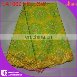 Big Voile Lace African Fashion Lace Fabric Charinter Lace Swiss Voile Big Lace African Wedding Lace Fabric LA1069 Brown thumbnail-3