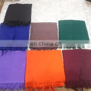 Unisex Scarf Womens Mens New Pashmina Shawls Wraps Scarves Stole Kashmiri Solid 100% Cashmere Angora Wrap Stole Shawl Soft Scarf thumbnail-6