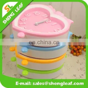 Cartoon Peach Heart-shaped Alarm Clock Table Personality Lazy Small Alarm Clock thumbnail-1