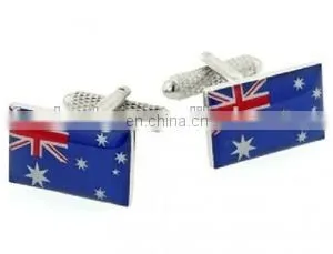 High Quality Jewelry and Men's Gender Custom Cufflink, Australia Flag Cufflinks thumbnail-1