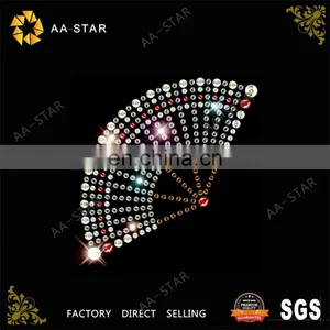 Glitter Fan Pattern 10ss Crystal Hotfix Rhinestones thumbnail-1