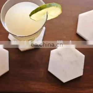 Hexagon Blank Marble Acrylic Coaster,marble Coaster thumbnail-3