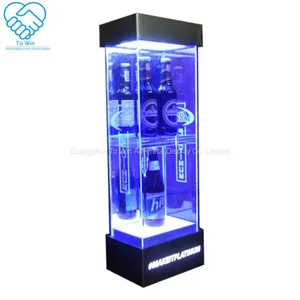 Floor Standing Metal Wire Mesh Wine Bottle Display Rack Wine Show Case thumbnail-1