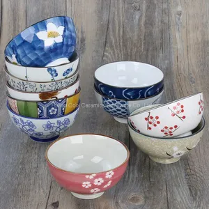Stoneware Flower Painted Underglaze Colour Cheap Small Ceramic Snack Bowls thumbnail-1