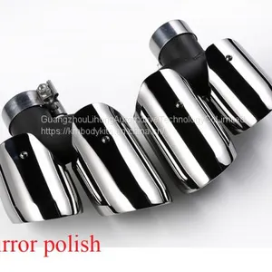 Km for Macan S Style 95B 2014-2017 Exhaust Tip Exhaust Pipes Muffler Tips Tail Pipe Wire Drawing thumbnail-1
