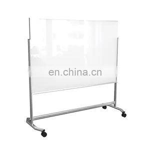 Hot Sale Customized Tempered Magnetic Double Sided Mobile Glass Whiteboard thumbnail-2