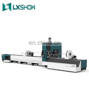 2021 LXSHOW Professional Pipe Tube CNC Fiber Metal Laser Cutting Machine for Square Round Pipe Steel / Pipe Cutter thumbnail-1