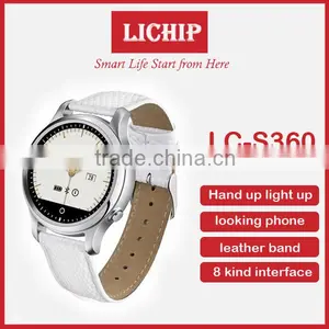 Raising Hand up Light up Open Looking Phone Leather Band Women 8 Interface S360 Smart Watch thumbnail-2