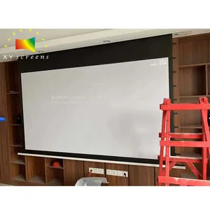 OEM/ODM In-Ceiling Recessed Electric Projector Screen Aluminum Casing Hidden In Ceiling Motorized Automatic Projector Screen thumbnail-3