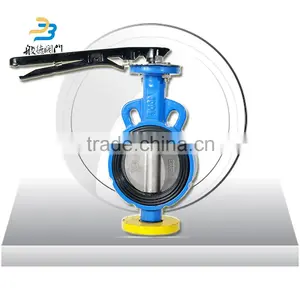 Price Dn100 Wafer Epdm Seat Centerline Manual Butterfly Valve Function thumbnail-3