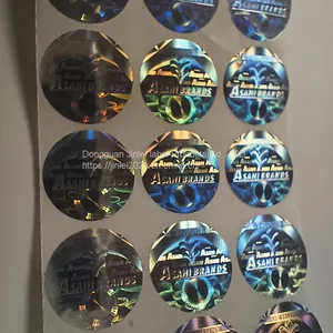 Round Laser Etched Adhesive Security Hologram Labels With Serial Numbers thumbnail-4