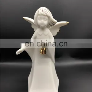 White Porcelain Ceramic Angel Figurine Christmas Xmas Ornaments thumbnail-3