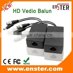 Enster UTP HD Passive Transmitter+receiver, CAT 5/5E/6 Video Balun Connector Power Supply for CCTV Camera thumbnail-1