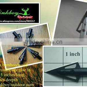 Assassin Archery Bamboo/wood Arrow Broadheads Glue in Outside 125gr 2 Blade thumbnail-1