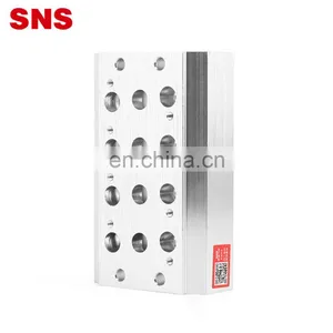 SNS 4V/4A Series Pneumatic Parts Aluminum Alloy Air Solenoid Valve Base Manifold thumbnail-3