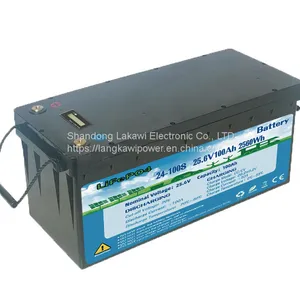 25.6V 100Ah Replace Lead Acid Lithium Battery Pack Built-in BMS Management System thumbnail-1