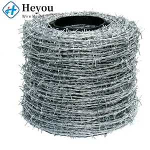 Factory Direct Supply 1.6X1.6mm 1.2X1.2mm Hot Dipped Galvanized PVC Stainless Steel Barbed Wire thumbnail-1