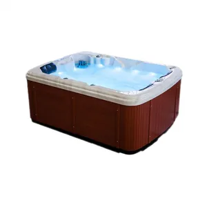 Deluxe Series Massage Spa Tub 3 Person Indoor Bathtub With Stair thumbnail-1