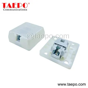 Sample Free 1 Port 2 Port RJ11 Cat3 2P2C Dry or Gel Filled Telephone Wall Socket From China Factory TAEPO thumbnail-1
