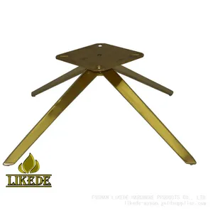 New Swivel Stainless Steel Sofa Base Legs Brushed Titanium Gold Chair Base With Electro-Plating for Apartments thumbnail-1