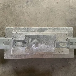 Zinc Alloy Anodes for Ballast Tanks, Flat Iron Zinc Sacrificial Anodes, 5kg thumbnail-5