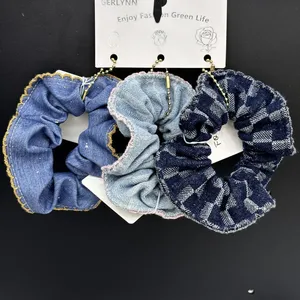 3pcs Hair Scrunchie Stes Satin Scrunchies for Women Spot Fashion Hair Ties thumbnail-5