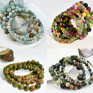 Hot Selling Handmade Natural Stone Bead Bracelet, Men's and Women's Layered Crystal Elastic Bracelet, Various Bracelet Accessories thumbnail-3