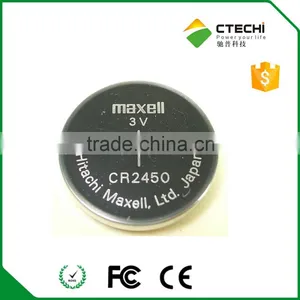 LiMnO2 Battery Type Lithium Battery,3V CR2450 Maxell Brand thumbnail-1