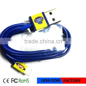 Hot Selling Water-print USB Cable Custom Logo Colorful USB Charging Cable for Phone thumbnail-4