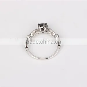 10k Gold Black Diamond Jewellery Luxury Engagement Ring Set for Lady thumbnail-4