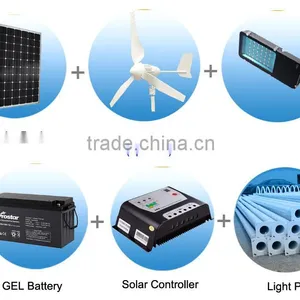 Price for Solar&vertical Axis Wind Turbine Generator Hybrid Led Street Light Lamp thumbnail-4