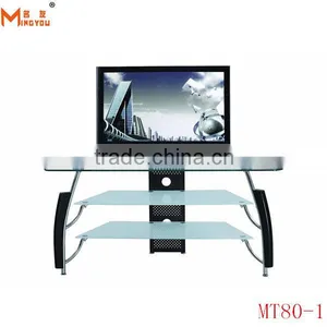 Hot Sale Clear Tempered Glass Small tv Stand thumbnail-1