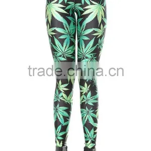 95% Polyester 5% Spandex Wholesale Custom Printed Leggings for Sale thumbnail-2