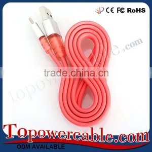 Wholesale Price Premium Short Micro USB Flat Data Cables With LED Light thumbnail-5