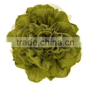 Crinkled Fabric Flower Fascinator Hair Clip/Barrettes thumbnail-4