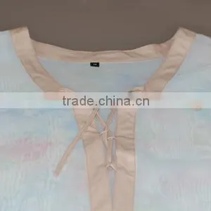 New Style Mix Color Deep Open Neck Thin Women Chiffon Blouses for Fat thumbnail-5