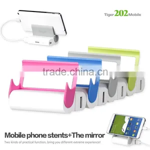 GOLF GF-202 5200MAH Power Bank With Mobile Phone Stents+the Mirror Intelligent Sleep Power Bank for Universal Device thumbnail-1