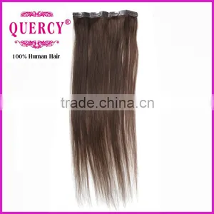 Hot New Products Factory Wholesale PU/skin Weft Clip in Human Hair Extensions thumbnail-1
