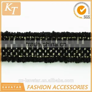 Fancy Design 2cm Ribbon Trim With Golden Thread thumbnail-2
