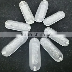 Wholesale Chakra Clear Glass Pendant With Guanyin Buddha Inside Excellent Gift thumbnail-2