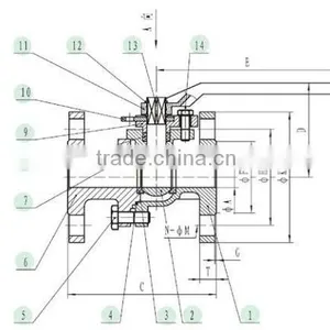 2PC FLANGED BALL VALVE (ANSI) SS316 FULL PORT thumbnail-1