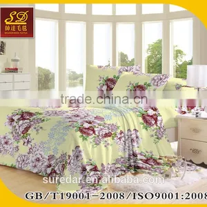 2015 New Design 100% Polyester Mink Fleece Patterned Borrego Blanket thumbnail-1