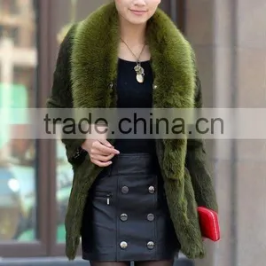 Long Style Fashionable Rabbit Fur Coat thumbnail-1