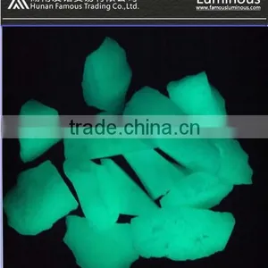 Glow Gravel for Paving, Aqua-blue Glow in the Dark Gravel thumbnail-1