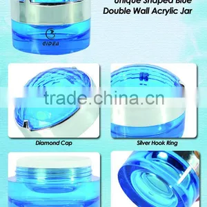 50ML Blue Round Containers for Creams Plastic thumbnail-2