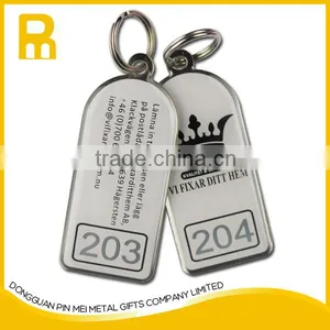 Custom Shaped Metal id Tag Keychain With Laser qr Code id Number Info thumbnail-3
