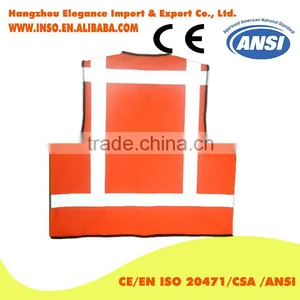 High Visibility Reflective Safety Vest ISO EN20471 Class 2 Waistcoat With Reflector thumbnail-2